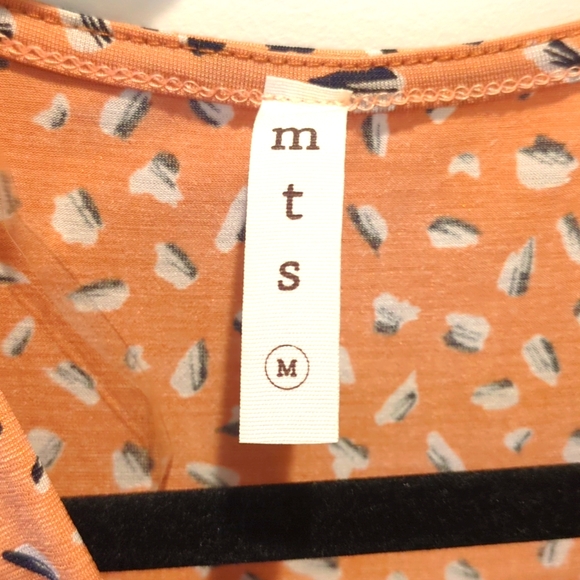 Women's Orange Patterned Romper with Pockets! - Picture 2 of 6